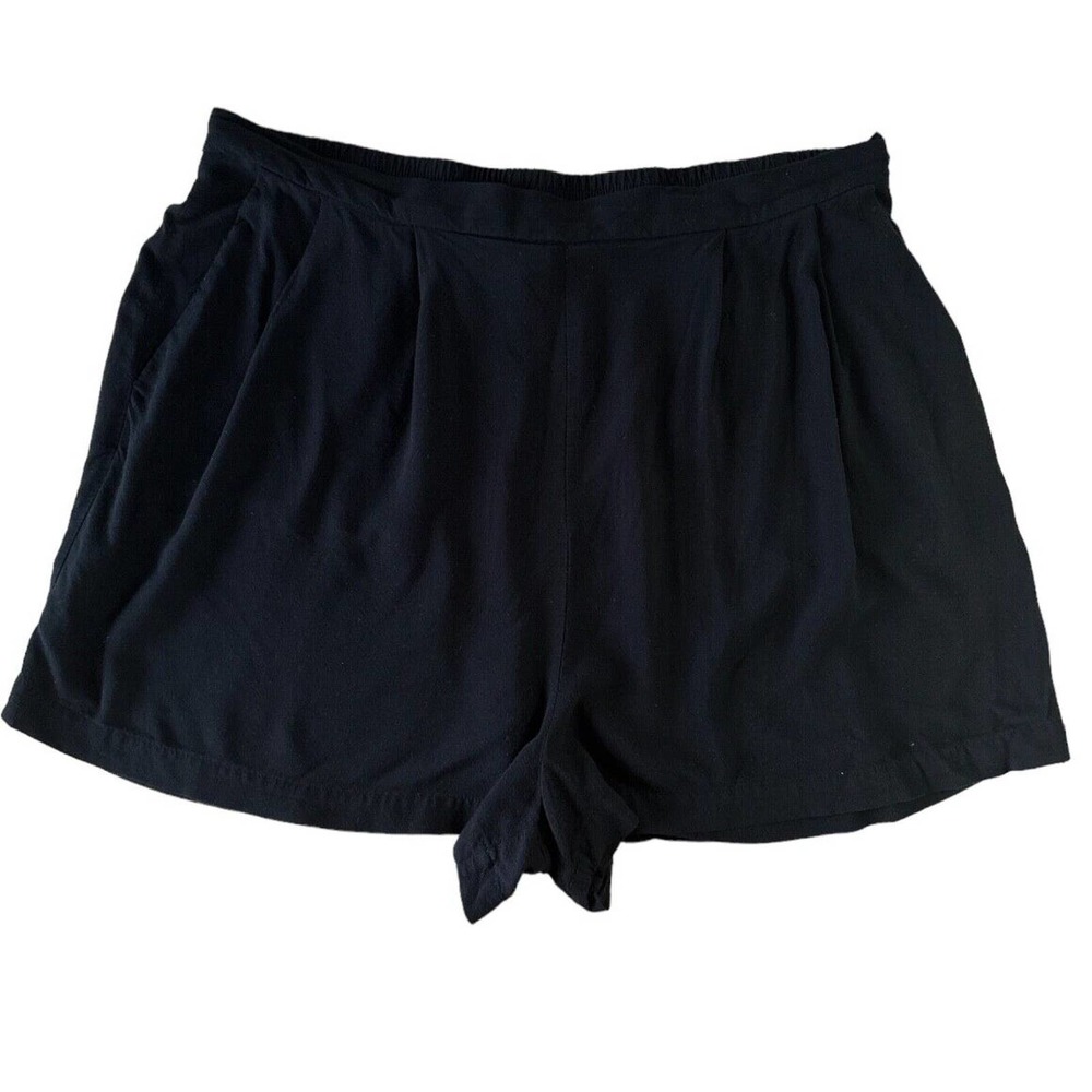 Forever 21 + Women's Relax Shorts w/ Pockets Elastic Waist Size 0X Black